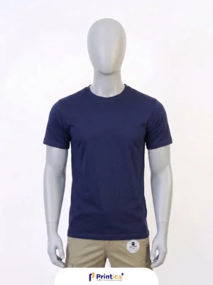 T-shirts bleu marine essentiel coton unisexe – manches courtes